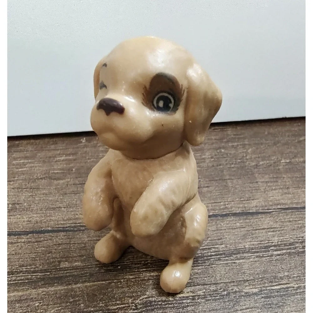 Barbie Pets Puppy Dog Figure Tan Brown Spot Z9